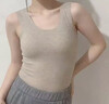 KJ羊絨蠶絲保暖背心女士德絨發(fā)熱保暖內衣秋冬打底秋衣加絨加厚修身 咖色 上衣 L 適合110-125斤 曬單實(shí)拍圖