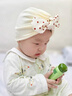 嬰兒帽子春秋薄款印度帽可愛(ài)蝴蝶結護囟門(mén)胎帽小月齡女寶寶套頭帽 波點(diǎn)蝴蝶結-米色 參考3-15個(gè)月/帽圍38-44cm 曬單實(shí)拍圖