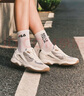 斐樂(lè )（FILA）女鞋德訓鞋2025秋季新款鞋子飛泉鞋薄底鞋運動(dòng)休閑鞋 椰漿白/淺金屬銀-CM 37.5 曬單實(shí)拍圖