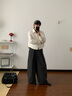 森馬（Semir）棉服女輕薄oversize松弛感2025冬新款翻領(lǐng)肌理花苞棉衣少女感 奶白10536（特大寬松款介意可拍小一碼） S 曬單實(shí)拍圖