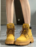 JEEP【順豐包郵】馬丁靴男休閑厚底英倫風(fēng)情侶加絨保暖大黃靴工裝靴女 土黃 【官方旗艦版/送襪子】 43 【標準運動(dòng)鞋尺碼】 曬單實(shí)拍圖