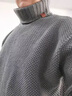 潮與共秋冬款高領(lǐng)毛衣男冬季美式復古針織衫加厚大碼休閑男款粗針毛線(xiàn)衣 深灰 L 適合130-145斤 曬單實(shí)拍圖