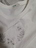 艾蓓怡白色繡花中式盤(pán)扣正肩七分袖T恤上衣女2025秋季新款漂亮 淺云白 L 曬單實(shí)拍圖