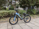 鳳凰山地自行車男女變速山地車碟剎青少年兒童自行車學生單車 星際 藍灰【變速】后座+LED燈+輻條輪 22寸【適合130-170cm】 曬單實拍圖