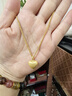 六福珠寶足金絲綢金愛(ài)心黃金吊墜掛墜不含項鏈 計價(jià) GJGTBP0001 2.05克(含工費378元) 曬單實(shí)拍圖