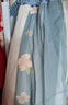 羅蒙女童漢服新中式中秋款兒童明制中國(guó)風(fēng)連衣裙演出服 藍(lán)白襦裙 110 曬單實(shí)拍圖