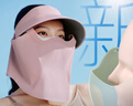 蕉下（beneunder）遮陽(yáng)帽防曬帽女防曬面罩口罩太陽(yáng)帽子海邊度假爬山裝備男士夏季藍 曬單實(shí)拍圖