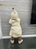 幼歌（YOUGE）嬰幼兒秋季新款舒適親膚連衣裙女寶寶軟糯全棉毛衣裙潮杏色連衣裙73 cm 曬單實拍圖