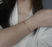 中國黃金（CHINA GOLD）無孔古法素圈黃金手鐲足金素圈鐲子結婚情人節(jié)生日禮物送女友媽媽 【古法無孔】圈號54 約4.5g 曬單實拍圖