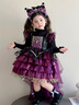 G.DUCKKIDS小黃鴨庫洛米公主裙女童連衣裙春秋季蓬蓬裙兒童TUTU裙生日蛋糕裙 紫色裙+拖尾 100 尺碼2~3歲【 90-100cm】 曬單實(shí)拍圖