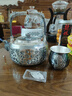 茂林銀樓足銀999銀壺燒水壺家用煮茶壺大師純手工一張打中式復古饕餮銀壺 饕餮銀壺【手工】695g+證書(shū)+禮盒 曬單實(shí)拍圖