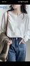 真維斯（JEANSWEST）白色長(cháng)袖t恤女2025新款港風(fēng)秋冬打底衫內搭可外穿小個(gè)子純棉上衣 曬單實(shí)拍圖