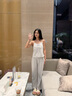 思莉太太 SLEEP TIGHT帶胸墊睡衣女春秋長(cháng)袖吊帶碎花純欲時(shí)尚風(fēng)可外穿女士三件套家居服 J248【帶胸墊 吊帶+長(cháng)袖+長(cháng)褲】 M 曬單實(shí)拍圖