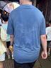 貓人短袖T恤男士夏季涼感冰絲半袖寬松休閑速干透氣上衣 深藍 4XL 曬單實拍圖