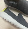 斯凱奇（Skechers）男鞋秋季舒適一腳蹬休閑鞋輕便健步中老年百搭防滑運動(dòng)鞋 54609-黑色/灰色BKGY 39.5 曬單實(shí)拍圖
