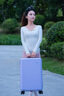 途幫精致登機箱行李箱小型女2025新款可登機旅行箱輕拉桿箱密碼箱 香芋紫 20英寸 曬單實(shí)拍圖