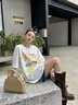 STELLA WEISZ戰(zhàn)損靴厚底棕色復(fù)古綁帶皮帶扣中筒靴子女2025秋季新款短靴馬丁靴棕色中筒36 (230mm) 曬單實(shí)拍圖