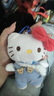 迪士尼正版廚師helloKitty包包掛件鑰匙扣眼鏡哈嘍kt貓玩偶公仔女生禮物 藍色背帶褲kitty+白色挎包【正版 曬單實(shí)拍圖