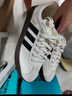adidas「T頭鞋」VL COURT復古休閑板鞋德訓鞋男女阿迪達斯輕運動(dòng) 漢玉白/黑色/樹(shù)脂黃   38 曬單實(shí)拍圖