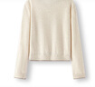 森馬（Semir）針織開(kāi)衫女短款假兩件圓領(lǐng)顯瘦2025冬新款刺繡含羊毛毛衫氣質(zhì) 白咖色調00315 L 曬單實(shí)拍圖