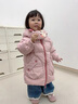 G.DUCKKIDS小黃鴨童裝女童羽絨服2024新款洋氣冬季女寶寶加厚中長(cháng)款兒童冬裝 米白 100 建議2~3歲【 90-100cm】cm 曬單實(shí)拍圖