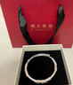 順慶銀樓（SHUN QIN YIN LOU SQ）足銀9999銀手鐲牡丹花推拉銀鐲子送女友七夕禮物銀飾送女友 足銀牡丹推拉銀手鐲約25克+證書(shū) 曬單實(shí)拍圖
