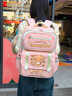 林蒙黃油小熊小學(xué)生大容量書(shū)包2025新款三到六年級初中生減負護脊男女 桃粉色G款 贈送32件套 曬單實(shí)拍圖