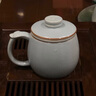 宋蘊(yùn)汝窯茶杯高檔陶瓷水杯茶水分離帶過濾馬克杯中秋國慶節(jié)商務(wù)伴手禮 （宋蘊(yùn)）祥和如意-圓融杯 曬單實拍圖
