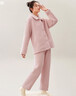 安之伴睡衣女秋冬加厚北羔絨暖暖簡(jiǎn)約純色休閑女士家居服套裝可外穿 粉色【北羔絨-循環(huán)鎖溫】 XL 曬單實(shí)拍圖