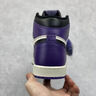 AJNIKERAIR NIKEAIR NIKE莆田純原AJ1高幫鞋籃球鞋倒鉤煙灰黑曜石閃男鞋 AJ1高幫黑紫腳趾 39 曬單實(shí)拍圖