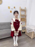 WVD美國(guó)品牌童秋冬款2025新款紅色時(shí)髦洋氣小女孩裙子冬季兒童公主裙9831紅色 9831紅色110 CM 曬單實(shí)拍圖