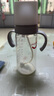 愛(ài)得利（evorie） 玻璃奶瓶 嬰兒奶瓶寬口徑帶手柄帶吸管奶瓶300ml （6個(gè)月+） 曬單實(shí)拍圖