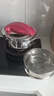 凌豐（LINKFAIR）高壓鍋小型壓力鍋304不銹鋼防爆家用迷你單手開(kāi)合燃氣電磁爐通用 圣羅蘭紅【配玻璃蓋+蒸籠】 20cm 3L 曬單實(shí)拍圖
