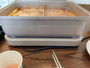 美的（Midea）電火鍋鴛鴦鍋火鍋專(zhuān)用鍋多功能鍋料理烤肉鍋分體式多功能一體電鍋0氟鈦陶電煮鍋HGS352866S 曬單實(shí)拍圖