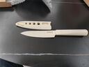張小泉本臻家用不銹鋼抗菌戶(hù)外便攜帶鞘削皮刀水果刀（氧氣白）D100561 曬單實(shí)拍圖