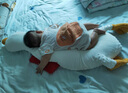 babycare新生嬰兒排氣枕頭新生寶寶趴睡安撫枕?yè)X(jué)神器0-6月-慕斯泡芙鵝 曬單實(shí)拍圖