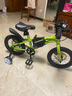 鳳凰（Phoenix）兒童自行車青少年3-4-6-8-10-12-15歲中大童學(xué)生山地車腳踏車單車 森系綠輻條輪98裝-輔助輪+單支撐 14寸(適合95-110cm) 曬單實拍圖