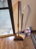 七威家用不沾頭發(fā)掃把掃帚大掃把加長(cháng)不銹鋼長(cháng)柄魔法軟毛塑料笤帚單個(gè) 亮啡色B款（33cm*100cm） 曬單實(shí)拍圖