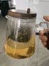酷蟲(chóng) KUSECT德國(guó)飄逸杯泡茶壺新款泡茶分離杯玻璃茶壺泡茶家用全玻璃內(nèi)膽茶具 【胡桃木】透明 750ml 曬單實(shí)拍圖