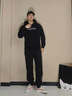 主意范（ZHUYIFAN）大碼褲子男春夏薄款寬松休閑褲束腳闊腿印花運(yùn)動(dòng)褲子衛(wèi).褲抽繩潮 A001- K1135黑色 5XL 200-235斤 曬單實(shí)拍圖
