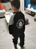 G.duck小黃鴨童裝男童春裝套裝春秋新款兒童中大童春季男孩運動(dòng)酷帥氣潮 黑色 150 cm 曬單實(shí)拍圖