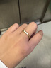 花有心柿韓式白貝母鈦鋼戒指女輕奢高級感尾戒素圈戒指2025新款爆款食指環(huán) 韓式一式白貝母戒指【金色】 7號（建議100-120斤選） 曬單實(shí)拍圖