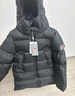 保姆鵝  兒童羽絨服寶寶中長(zhǎng)款護(hù)臉加厚鴨絨外套防風(fēng)保暖童裝冬裝 炭黑 130 曬單實(shí)拍圖