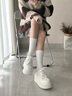 京荔娜松糕厚底增高小白鞋女2026春季新款ins潮流小個(gè)子休閑百搭板鞋女 米白色 【增高6cm】 37 (235mm) 曬單實(shí)拍圖
