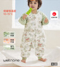 威爾貝魯（WELLBER）恒溫睡袋嬰幼兒1-3歲竹棉睡衣秋冬兒童寶寶防踢被子厚夾棉 森林M 曬單實拍圖
