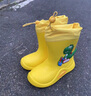 牧萌兒童雨衣男童女童防水全身雨披幼兒園小學(xué)生雨具 黃色小恐龍 L 曬單實(shí)拍圖