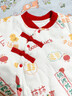 婧麒（JOYNCLEON）嬰兒拜年服新年秋冬保暖女寶寶衣服中式過(guò)年喜慶寶寶連體衣服 事事如意【三層加厚120g棉】 90cm 曬單實(shí)拍圖