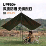 牧高笛（MOBIGARDEN）天穹410天幕 戶(hù)外露營(yíng)遮陽(yáng)防曬防雨黑膠天幕 NX23680002 和風(fēng)沙 曬單實(shí)拍圖