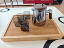飄逸杯泡茶壺2025新款全玻璃內膽茶水分離沖茶器沏茶杯茶具用品 墨色飄逸壺+90ml品杯4個(gè)+竹盤(pán) 曬單實(shí)拍圖