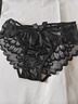 茯見(jiàn)性感內褲女性感純欲蝴蝶結蕾絲內褲女無(wú)痕低腰提臀三角短褲 蕾絲純欲蝴蝶結內褲 【黑+白+膚】 L 曬單實(shí)拍圖